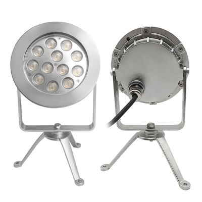 Lampu Spot LED Submersible12x4W RGBW 3in1 4 DMX Control Baja tahan karat 316 IP68 DC12V