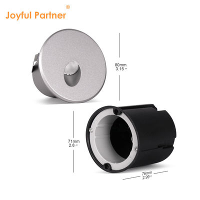 12VDC / 24VDC Modern Casting Aluminium Housing Bentuk Bulat IP65 Taman Lampu Dinding Luar