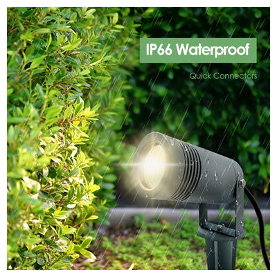 Cahaya Tinggi 1000LM 3500K Warm White 10W LED IP65 Waterproof Spotlight Lampu Luar untuk Pohon Taman