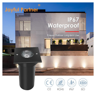 Joyful Partner Dek Langkah Taman Lampu Tegangan Rendah 12 24V 6W CREE COB Panas Putih Square