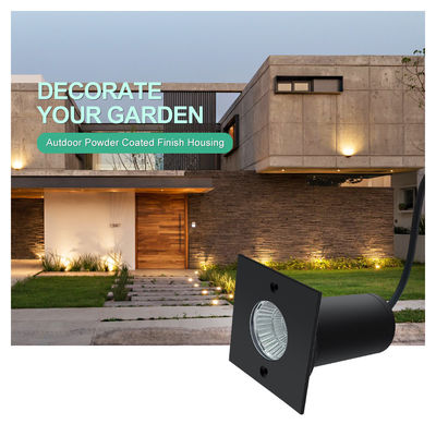 Joyful Partner Dek Langkah Taman Lampu Tegangan Rendah 12 24V 6W CREE COB Panas Putih Square
