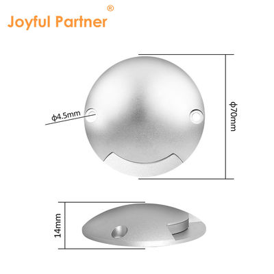 Anti-UV Anodized DC12v Aluminium Body 1.2W White Cover Recessed Step Light Pure Aluminium 6063 Housing