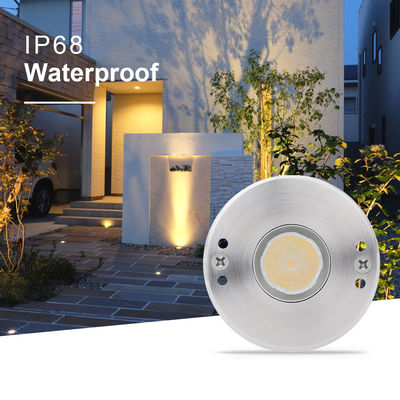 LED Mini 1W 12V DC 8° Sudut Sinar sempit IP68 Waterproof Recessed Marker Indicator Lampu Lansekap Luar Ruang