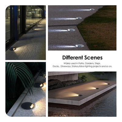 One Side View 12 24 Volt Lampu Eksterior Fitting LED Walkway Lighting Recessed Step Buried Lamp