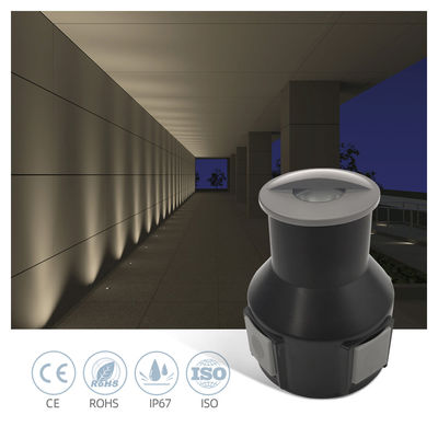 IP67 LED 12V-24VDC Tegangan Rendah 1W 3W Lampu Led bawah tanah yang terkubur dengan kaca beku