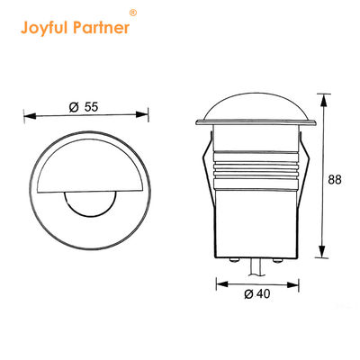 Lampu LED Bawah Tanah Terpendam IP67 LED 12V-24VDC Tegangan Rendah 1W 3W Tanah Dengan Kaca Buram