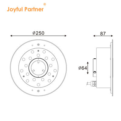 Joyful Partner 6W 9W 12W 18W 24V DMX Control Baja tahan karat IP68 Lampu Air Panas RGB
