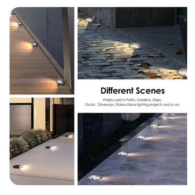 1W Recessed Step Light Ultra Thin DIA70MM H14MM DC24V 3000k Warm White Untuk Pencahayaan Luar Ruangan