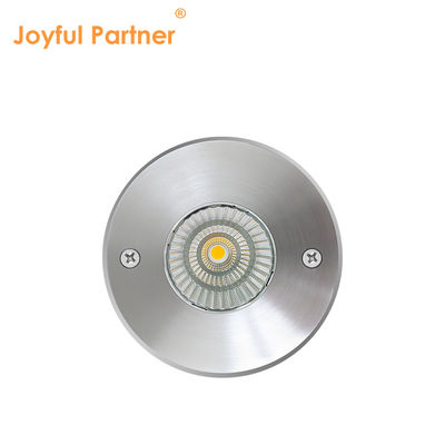 Lampu Terpendam LED Terkubur Bentuk Persegi Bulat Perumahan Aluminium Perak Luar Ruangan IP67 Gaya Modern