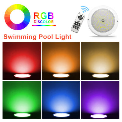Lampu kolam renang LED Remote Perubahan warna 18W PAR56 IP68 Waterproof Wall Mounted