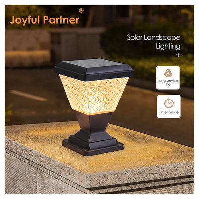 Outdoor Solar Column Head Light IP65 Waterproof 2835 SMD LED 150lm/w Anti UV PC Housing