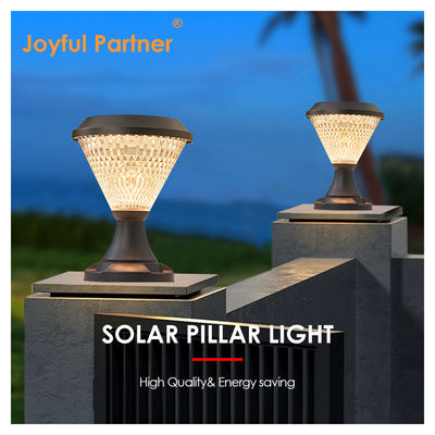 Lampu pilar bertenaga 5W/3.7V Panel Sloar Polikristalin Epistar DIA 200mm Remote Control RGB
