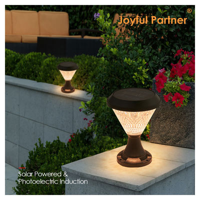 Lampu pilar bertenaga 5W/3.7V Panel Sloar Polikristalin Epistar DIA 200mm Remote Control RGB