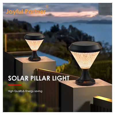 Lampu Bollard Surya Bahan ABS Panel Sloar Polikristalin Epistar SMD DIA245mm IP65 APP Kontrol tahan air