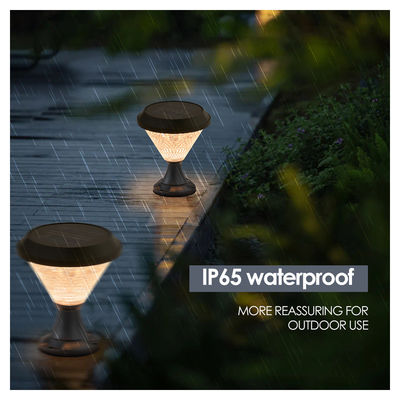 Lampu Bollard Surya Bahan ABS Panel Sloar Polikristalin Epistar SMD DIA245mm IP65 APP Kontrol tahan air