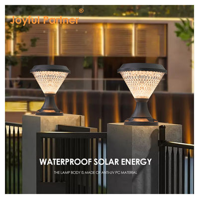 Lampu Bollard Surya Bahan ABS Panel Sloar Polikristalin Epistar SMD DIA245mm IP65 APP Kontrol tahan air