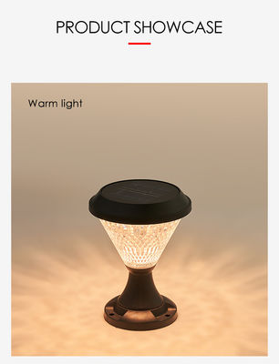 Outdoor Solar Power Garden Light ABS Material Epistar SMD DIA 245mm IP65 APP Dikendalikan Gaya Eropa