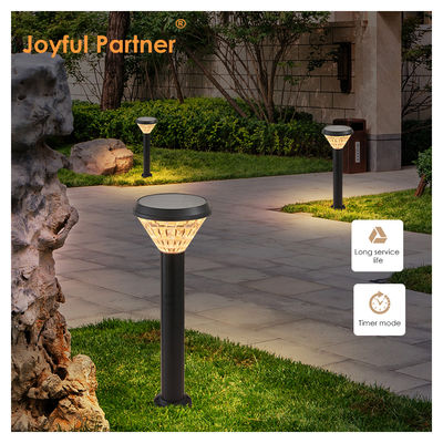 Lampu Jalan Surya Super Cerah Bahan Aluminium ABS + PC Kontrol Cahaya Cerdas Putih Panas Untuk Taman Lansekap