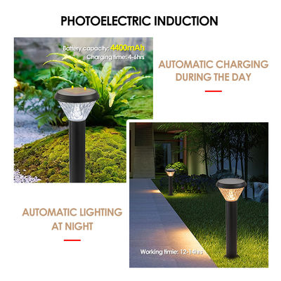 Lampu tiang rumput 2 Tahun PC ABS Rumah Jaminan IP65 Waterproof RGB Warna AUTO-ON / OFF Fungsi