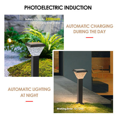 Lampu Surya Luar IP65 Waterproof Epistar 2835 Remote Control Cool Putih 2 Tahun Garansi Untuk In-Ground Spike Pathway
