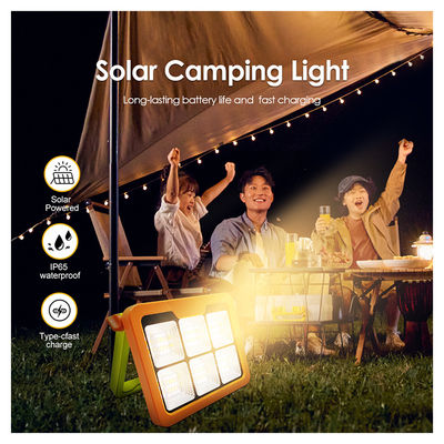 Portable Led Work Lampu Surya 7200mAh Baterai Isi ulang 5054 Epistar Led IP65 Waterproof Dengan Kecerahan Stepless