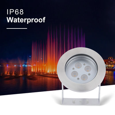 Lampu bawah air LED tahan air IP68 12W 16W Baja tahan karat 316 DC24V Sudut balok 8 derajat