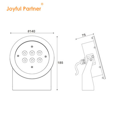 Lampu Sorot Bawah Air LED Permukaan Terpasang 6 LED Desain Baru Dengan Braket Berbentuk U