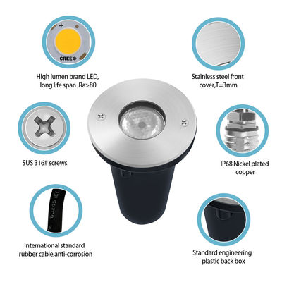 Outdoor Led Rgb Lampu bawah air Tegangan rendah RGB 3W 1W LED IP68 Waterproof