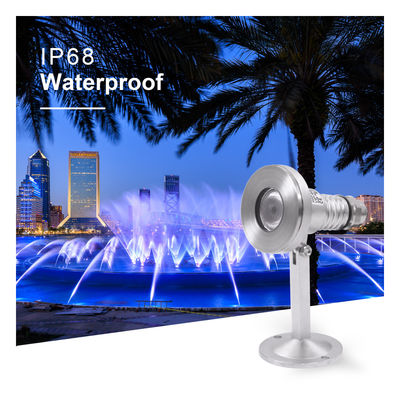 Lampu Led Di Bawah Air Waterproof DC24V 12V RGB Dengan Sertifikat CE Mounting Bracket IP68