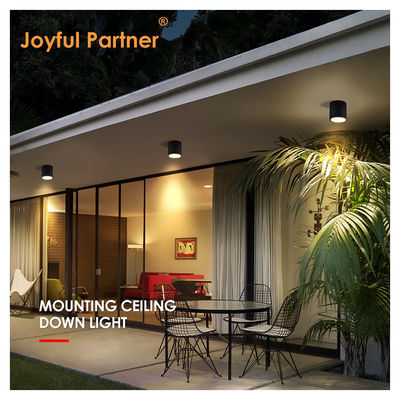 Langit-langit luar ruangan Indoor IP65 8w Bentuk silinder yang dipasang di permukaan dingin putih 4000K LED Uplights Sertifikat CE ROHS