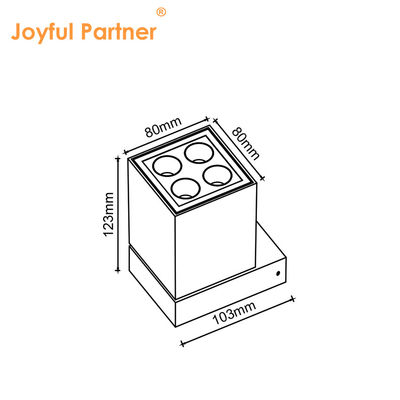 Outdoor Indoor Wall Led Light Square 8W DC 24v Warm White SMD LED Casting Aluminium Housing Multifungsi Sudut Balok