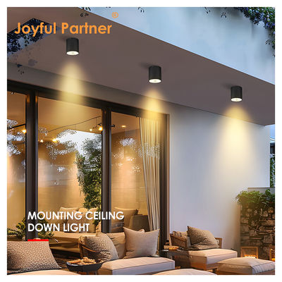 15W COB LED Downlight Silinder Wall Mount Light Desain Kompak Perbaikan Permukaan Untuk Luar Ruang