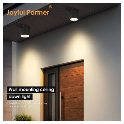 15W COB LED Downlight Silinder Wall Mount Light Desain Kompak Perbaikan Permukaan Untuk Luar Ruang