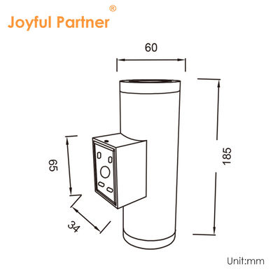 Double Head Wall Lamp Waterproof Circular Emitting Light Up And Down Black Housing Dengan Alloy Aluminium