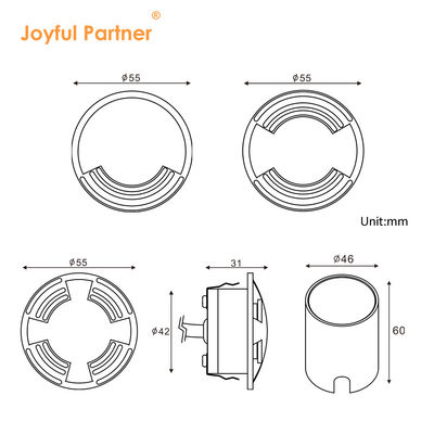 Ultra Thin IP67 Waterproof Recessed 2W LED Outdoor Inground Lighting SS316 Cover Untuk Jalan Taman