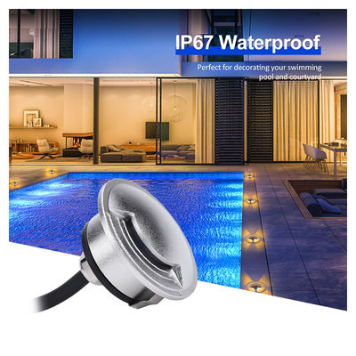 Ultra Thin IP67 Waterproof Recessed 2W LED Outdoor Inground Lighting SS316 Cover Untuk Jalan Taman