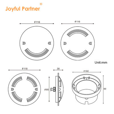 IP67 6W 12 24 Volt Lampu bawah tanah OSR SMD LED untuk jalan luar