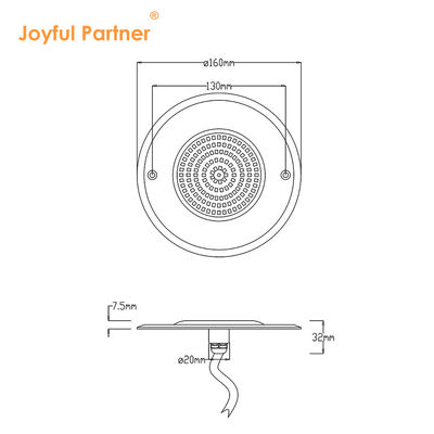 IP68 Lampu LED kolam renang terendam dengan warna tunggal 160 * 7,5mm Ultra Slim dengan sertifikasi CE