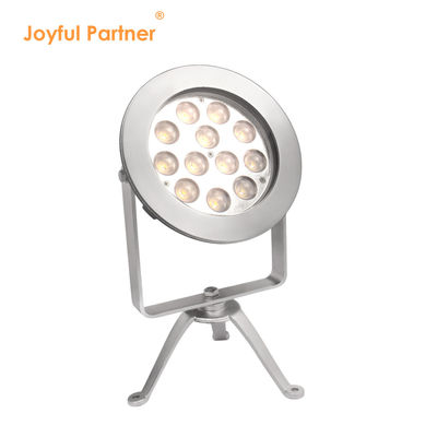IP68 Outdoor LED Spot Light Stainless Steel DMX512 RGBW 12w untuk Penggunaan Dibawah Air Dukungan DMX Controller