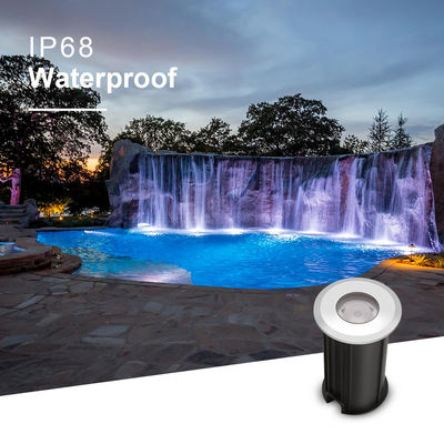 1W 2W Kolam renang Lampu bawah air Retak IP68 Led Lampu terkubur