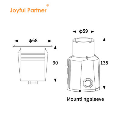 Lampu Bawah Air Kolam Renang Mini LED Stainless Steel 316 12V/24V DC Putih Hangat