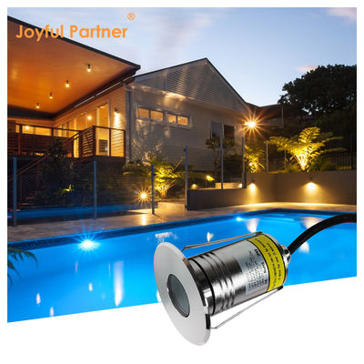 Lampu Bawah Air Kolam Renang Mini LED Stainless Steel 316 12V/24V DC Putih Hangat