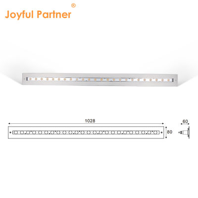 IP68 Lampu Linier Di Bawah Air Stainless Steel 316 24W LED DALI Dimmable dengan lengan pemasangan plastik