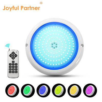 Lampu kolam renang kolam renang IP68 Perubahan warna AC12v Resin diisi Permukaan RGB datar Dipasang 180mm Dia