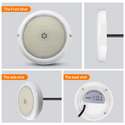 Led Swimming Pool Light RGB AC12v Resin Diisi Flat RGB ABS Body Warm White Surface Dipasang Pabrik Disesuaikan