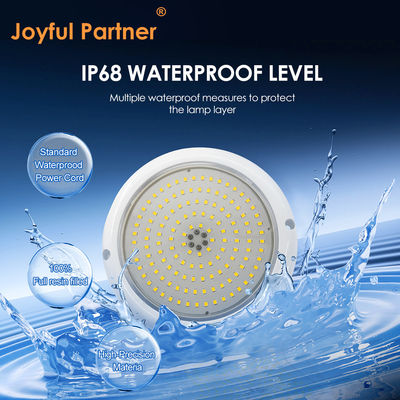 Led Swimming Pool Light RGB AC12v Resin Diisi Flat RGB ABS Body Warm White Surface Dipasang Pabrik Disesuaikan