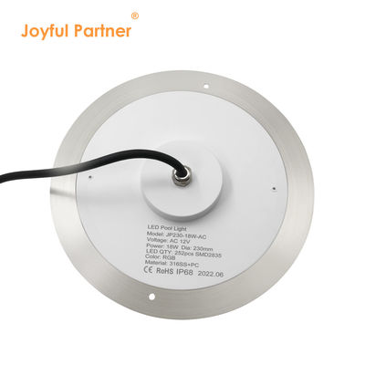 LED Pool Light Ultra Slim Resin Diisi DIA230mm AC/DC 12v PC Tutup Transparan Dukungan kustomisasi