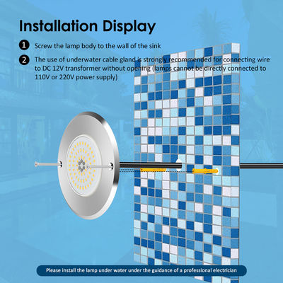 316 Baja tahan karat Lampu kolam renang terendam IP68 Berenang SMD LED Pengemudi Arus Konstan Dengan Kualitas Terjamin