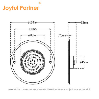 316L stainless steel lampu kolam renang tanah DIA 160mm * 32mm AC12v Dengan remote controller