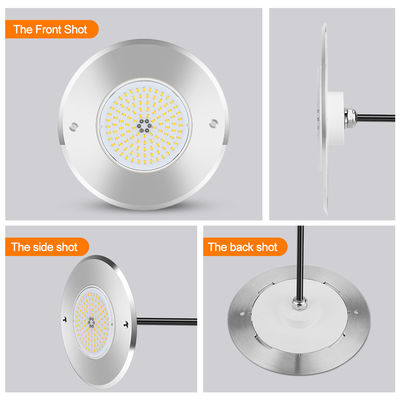316L stainless steel lampu kolam renang tanah DIA 160mm * 32mm AC12v Dengan remote controller